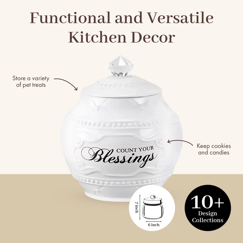 Young's Inc. Ceramic Jar with 36 Blessing Cards - 6" L x 6" W x 7" H - Spiritual Gifts for Women - Motivational Desk Decor - Image 2